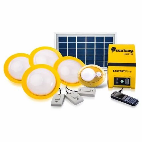 Sun King Home 120 Plus, 4 Solar Ceiling Lights With 1 Portable Motion Sensor Lamp And USB Charging