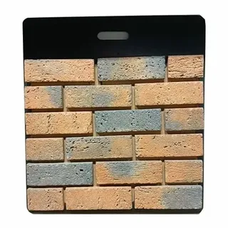 Peach and Grey Natural Stone Brick Tile, Thickness: 12mm