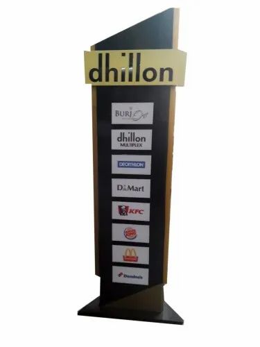 Pylon Totem Pole Sign Board, For Advertising, 220V