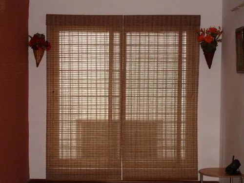 Plain Polished Residential Bamboo Chick Roller Blinds