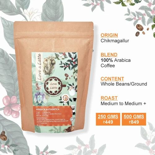 Brown Beans,Powder Love & Latte Arabica Authentica Coffee Powder, For Home, Grade: Premium