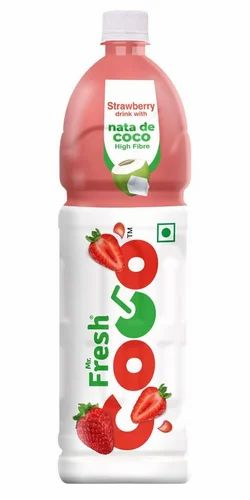 Strawberry Drink With Nata De Coco, Packaging Size: 12 bottle of 1 ltr