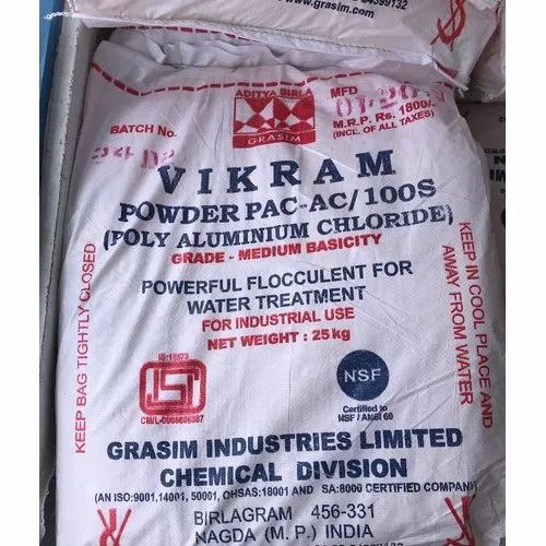 Aditya Birla Poly Aluminum Chloride, 25 Kg, Powder