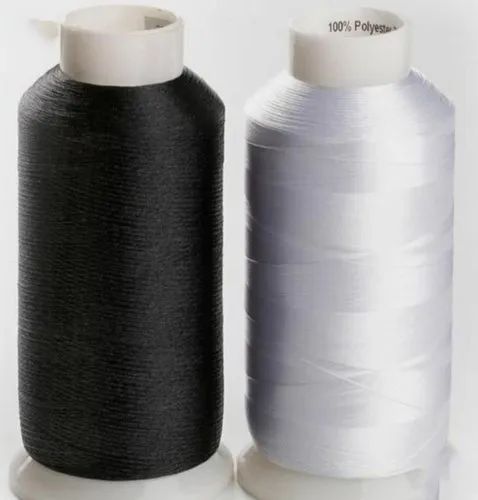 White and Black Dyed Polyester Yarn, For Textile Industry, Count: 20