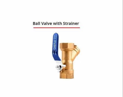 Brass Castle Ball Valve with Strainers