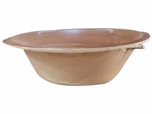 Disposable Brown 6inch Areca Leaf Container, For Event and Party Supplies
