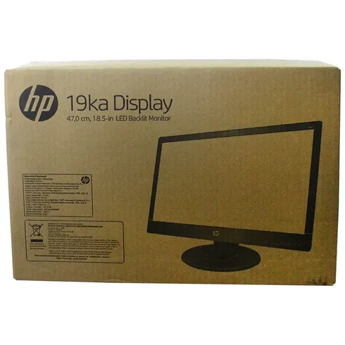 Black HP LED Monitor, Screen Size: 47 Cm (18.5 Inches)