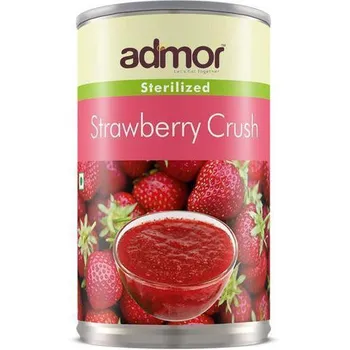 Admor Canned Strawberry Crush, Weight: 400 g