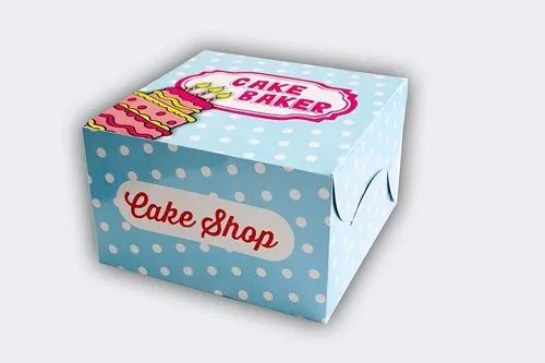 White Printed Cake Pastry Packaging Box 'Make in INDIA', 300-350GSM, Packaging Size: 1 Pcs