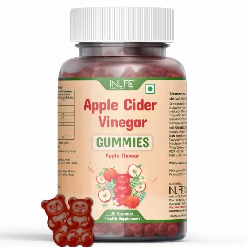 Apple Cider Vinegar Gummies For Weight Management With Folic Acid, Vitamin B12,