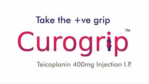 Teicoplanin 400mg Lyophilized Powder Curogrip, 1 Injection