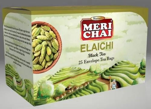 Cardamom Meri Chai Elaichi Black Tea Bag, Granules, Packaging Size: 25 Bags