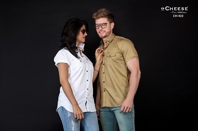 Cotton & Satin Half Sleeve Plain Shirts CH-422 H/S