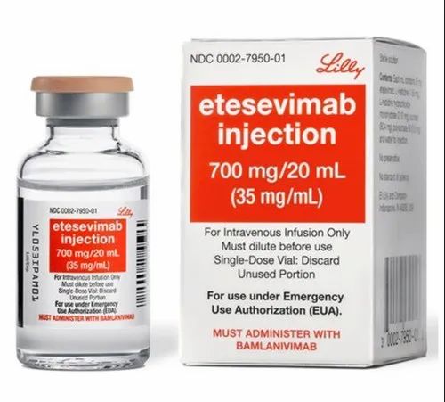 700 mg Etesevimab Injection, Packaging Size: 20 ml Vial/Box