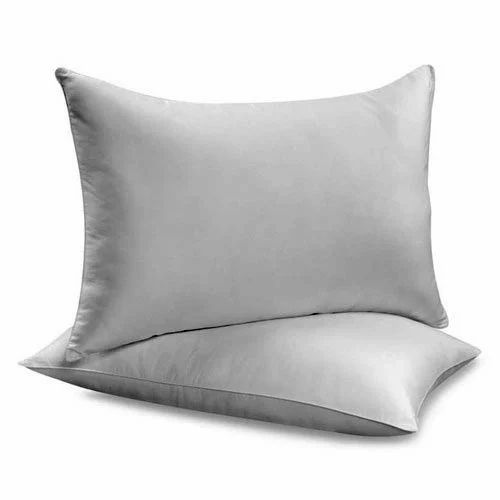 Foam Pillow Polyester Fibre Gray Bed Pillows, Shape: Rectangular