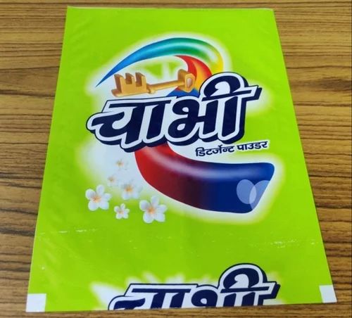 Printed Glossy Detergent Washing Pouch, Heat Sealed