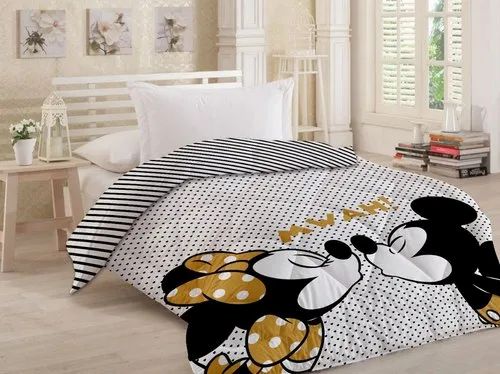 1 Pcs Multicolor Cotton Printed Bed Comforter (Duvet)