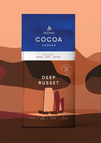 Low Fat Dark Brown Cocoa Powder Deep Russet, Packaging Type: Packet