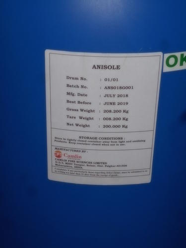 Liquid Anisole, Pack Size: 200kg, Packaging Type: Drum