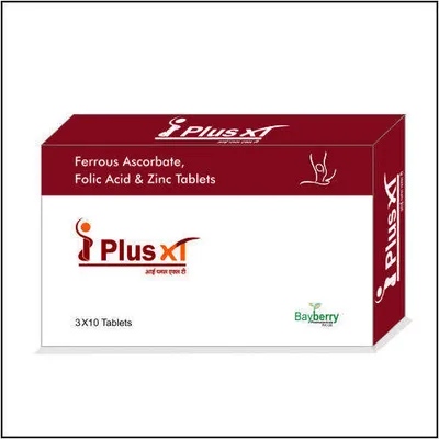 I PLUS XT TAB. Ferrous Ascorbate Folic Acid Zinc Tab., 3X10