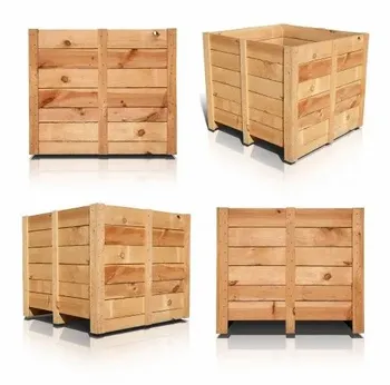 Brown Automobile Parts Wooden Packing Boxes Pallet