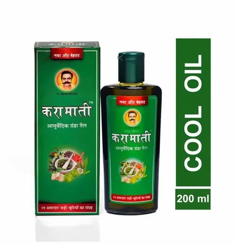 Karamati Ayurvedic Thanda Tel 200 Ml, For Personal, Packaging Type: Plastic Bottle