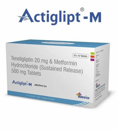 Actiglipt M Teneligliptin And Metformin Hydrochloride Tablets, Akesiss, Prescription