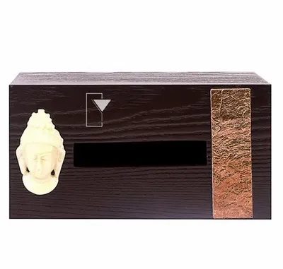 Cocktail Decorative And Fancy Wooden MDF Buddha Tissue Box Holder Facial Tissue Paper Cover