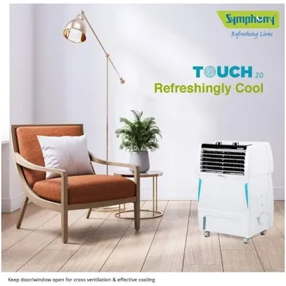 Symphony Touch 20 New Personal Air Cooler - 20L, White