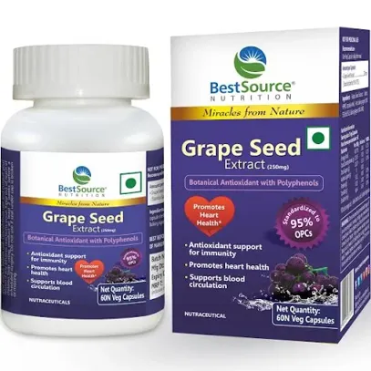 BestSource Nutrition Grape Seed Extract Super Antioxidant with Polyphe