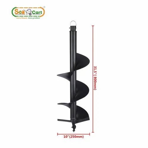 Soilcart Made In India - Earth Auger Drill Bit 10", Drill Diameter: 10 Inch, Model Name/Number: SCEAD-10"