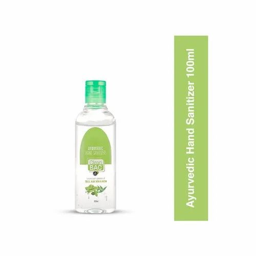 Clean BAC 100 ML Ayurvedic Hand Sanitizer, Flip Top Bottle