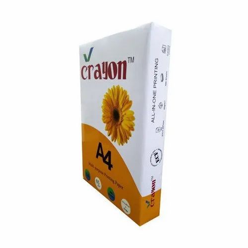 Plain 65 GSM Crayon A4 Printing Papers, Packaging Size: 500 Sheets per pack