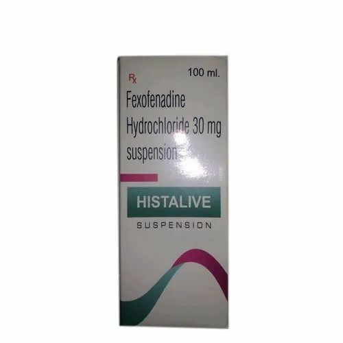 Liquid Fexofenadine Hydrochloride Suspension, Grade Standard: Medicine Grade, Packaging Type: Box