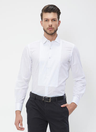 Plain Cotton Tuxedo Shirts, Full sleeves