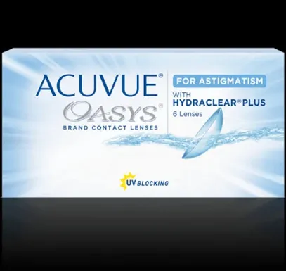 Acuvue Oasys for Astigmatism Toric Soft 2 Week Disposable Soft Contact lenses- 6 Lens Pack