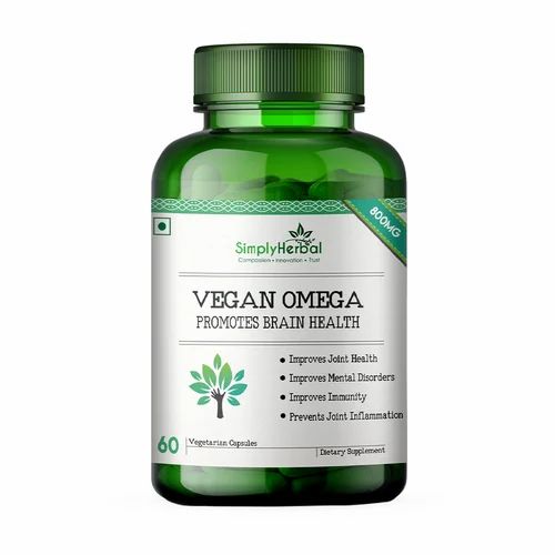 Simply herbal Vegan Omega With DHA, Packaging Type: Bottle, Packaging Size: 60