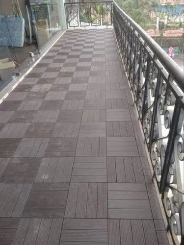Brown WPC Wood Deck Tiles, For Residential