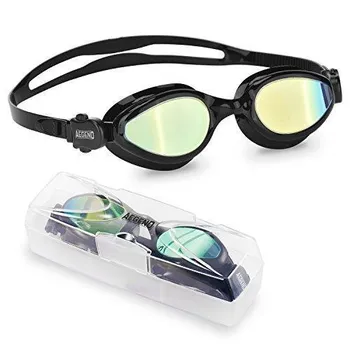 Black Silicone Swim Goggles