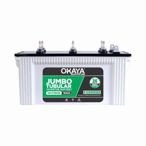 Okaya Jumbo Tubular 160Ah Inverter Battery (18+18 Months Warranty)