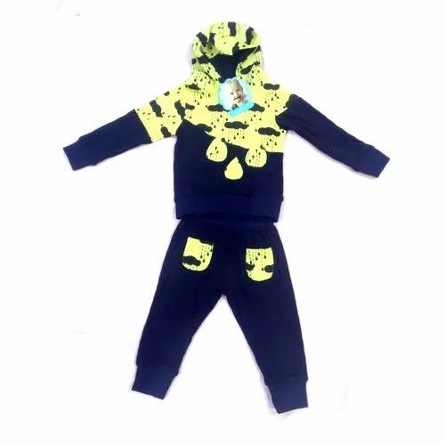 Girl & Boy Kids Hooded Top With Full Pant, Age Group: 6 - 24 Months