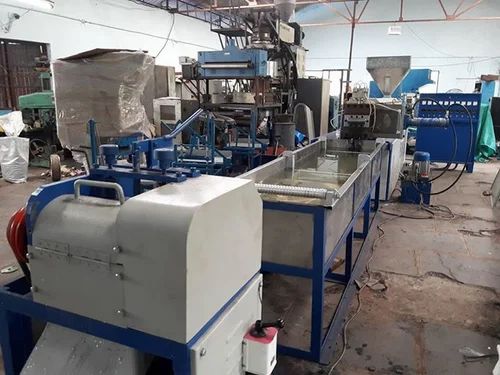 Plastic Reprocessing Machine with Strand Palletizer, 66 kw, Capacity: 150 kg/hr