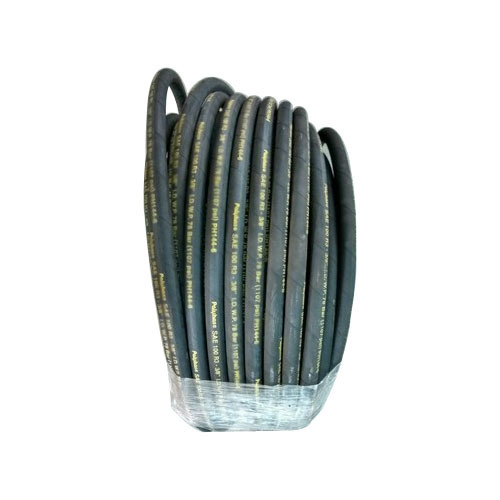 Black Rubber Hydraulic Flexible Hose Pipe, For Industrial, Size: 3 inch