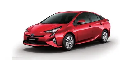 Emotional Red Toyota Prius Car