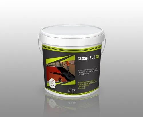 Acrylic 4 L Closhield Water Proofing, For Roofs, Bucket