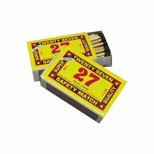 Carbonaisation Wood 50 Long Matches, Model Number/Name: 27 Super Deluxe, Size: 48.5x35x13 mm