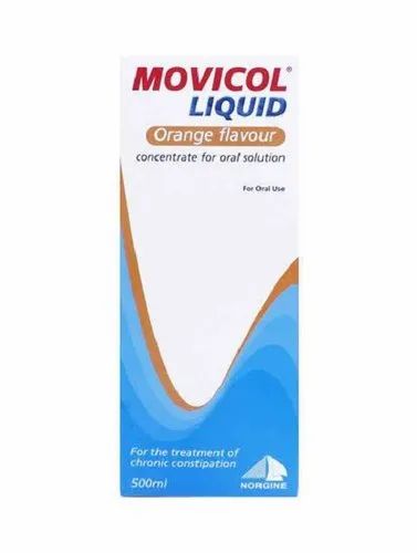 Syrup Orange Flavour Movicol Liquid, For Use for constipation, Packaging Size: 500 Ml