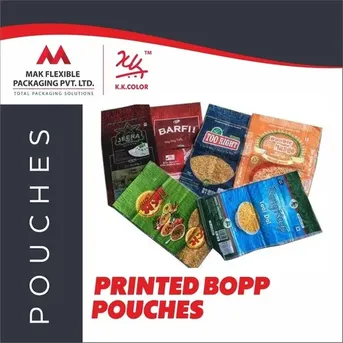 Glossy Printed BOPP Pouches, Heat Sealed