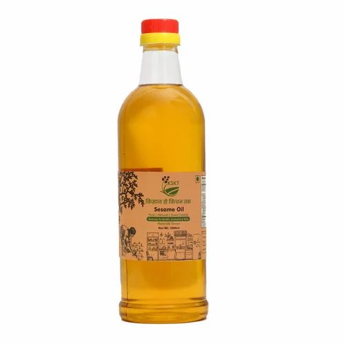 Lowers Cholesterol KSKT Organic Sesame Oil, Packaging Type: Plastic Bottle, Packaging Size: 1 litre