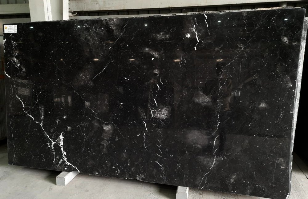 Black Marquina Imported Marble, For Flooring, Thickness: 18-20 mm